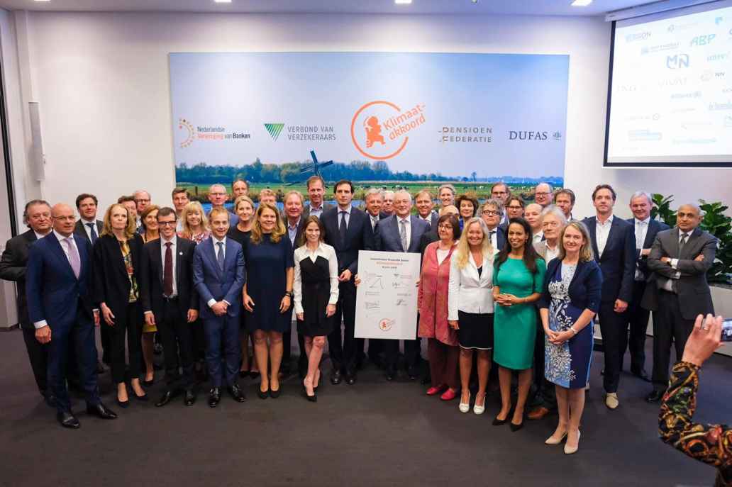 ondertekening klimaatbelofte door financiële instellingen in reactie op het Klimaatakkoord